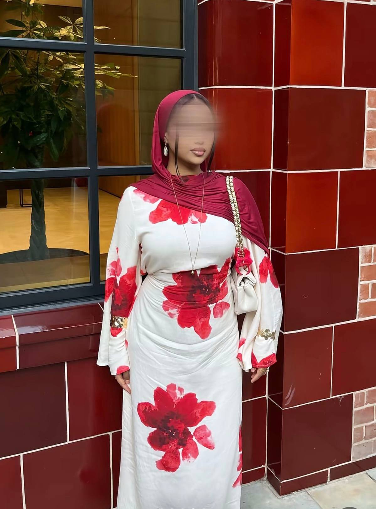 Red Floral Dress