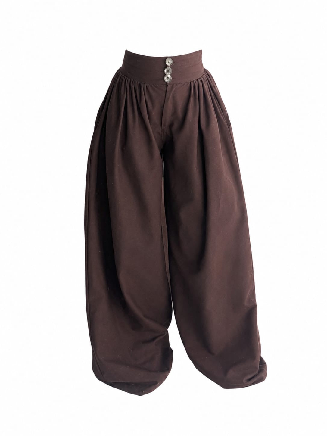 Button-Detail Pants