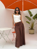 Button-Front Skirt